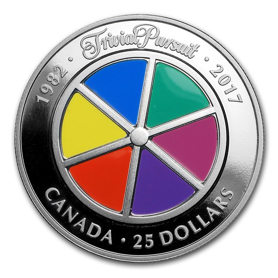 2017 Canada 1 oz Proof Silver $25 Trivial Pursuit 2017 Canada 1 oz Proof Silver $25 Trivial Pursuit